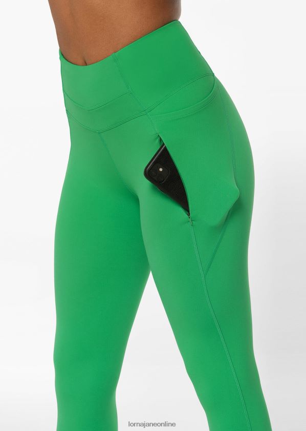 Lorna Jane Reißverschlusstasche recycelte Leggings mit Bauchunterstützung und Knöchelbeißer ZR60X144 Bekleidung Mojito Frauen