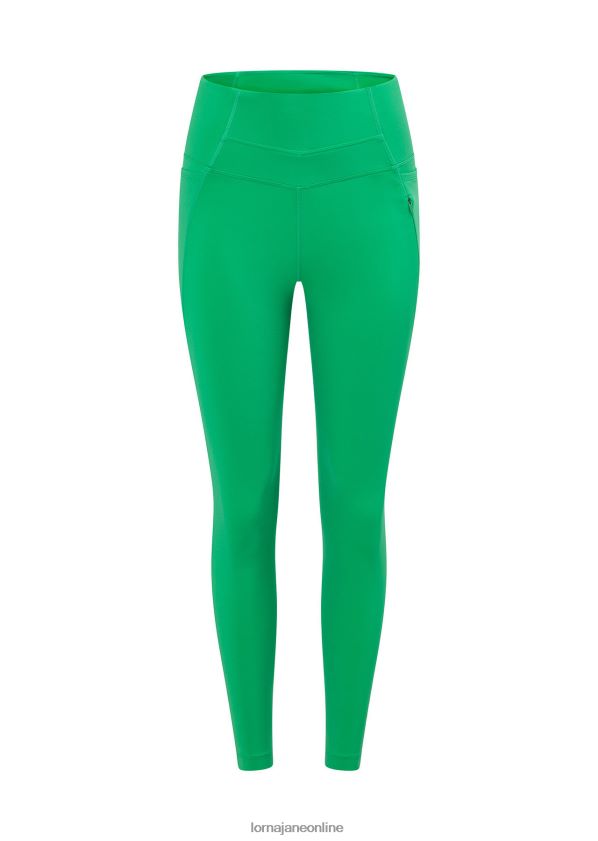Lorna Jane Reißverschlusstasche recycelte Leggings mit Bauchunterstützung und Knöchelbeißer ZR60X144 Bekleidung Mojito Frauen
