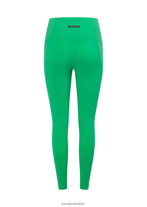 Lorna Jane Reißverschlusstasche recycelte Leggings mit Bauchunterstützung und Knöchelbeißer ZR60X144 Bekleidung Mojito Frauen