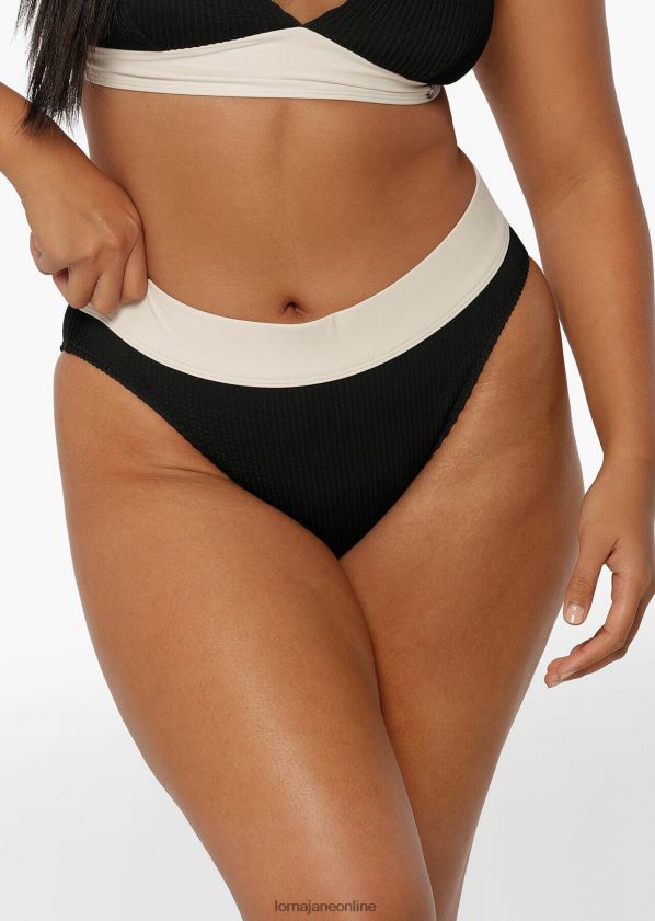 Lorna Jane Relax-Slip mit gekräuselter Taille und hoher Taille ZR60X422 Bekleidung Schwarz Frauen