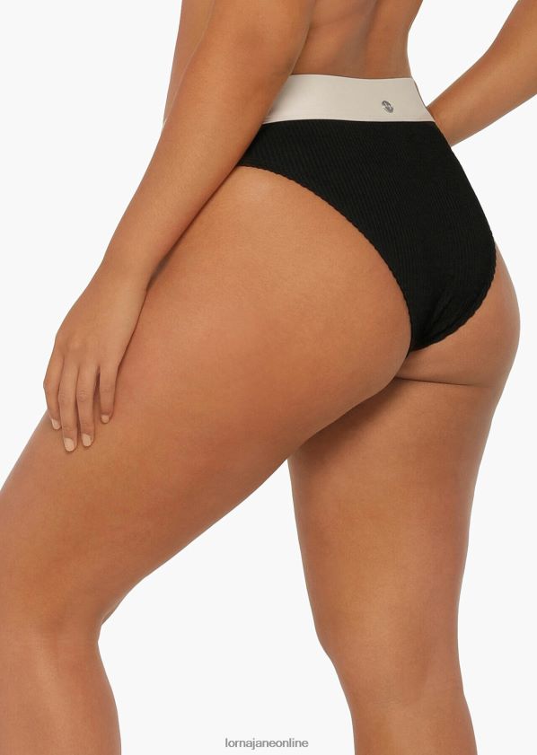 Lorna Jane Relax-Slip mit gekräuselter Taille und hoher Taille ZR60X422 Bekleidung Schwarz Frauen