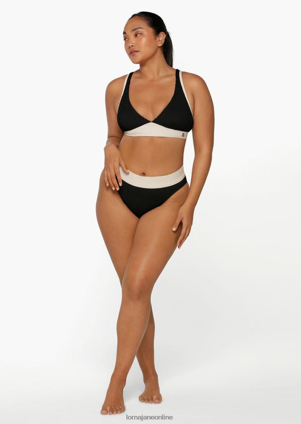 Lorna Jane Relax-Slip mit gekräuselter Taille und hoher Taille ZR60X422 Bekleidung Schwarz Frauen