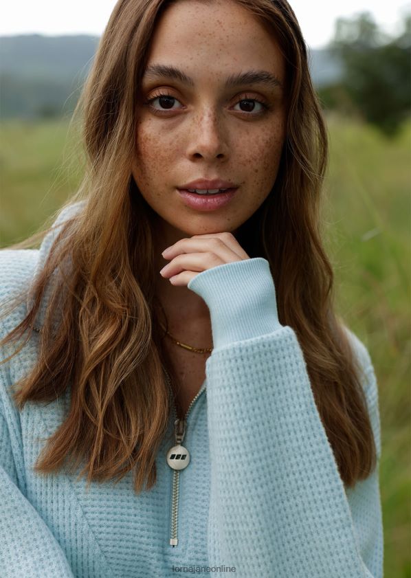 Lorna Jane Ruhe-Sweatshirt mit Viertelreißverschluss ZR60X76 Bekleidung blauer Himmel Frauen