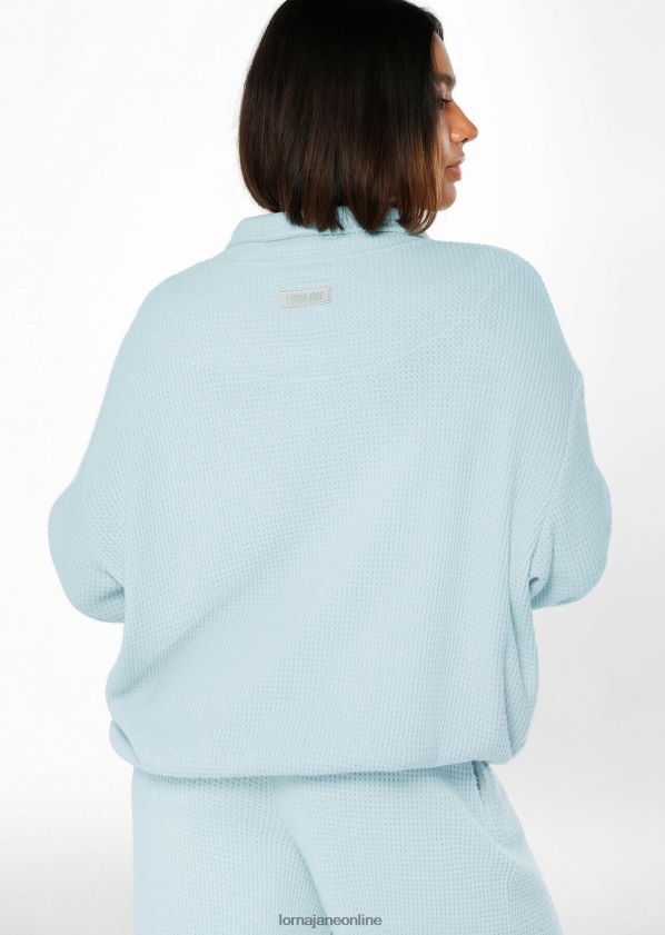 Lorna Jane Ruhe-Sweatshirt mit Viertelreißverschluss ZR60X76 Bekleidung blauer Himmel Frauen