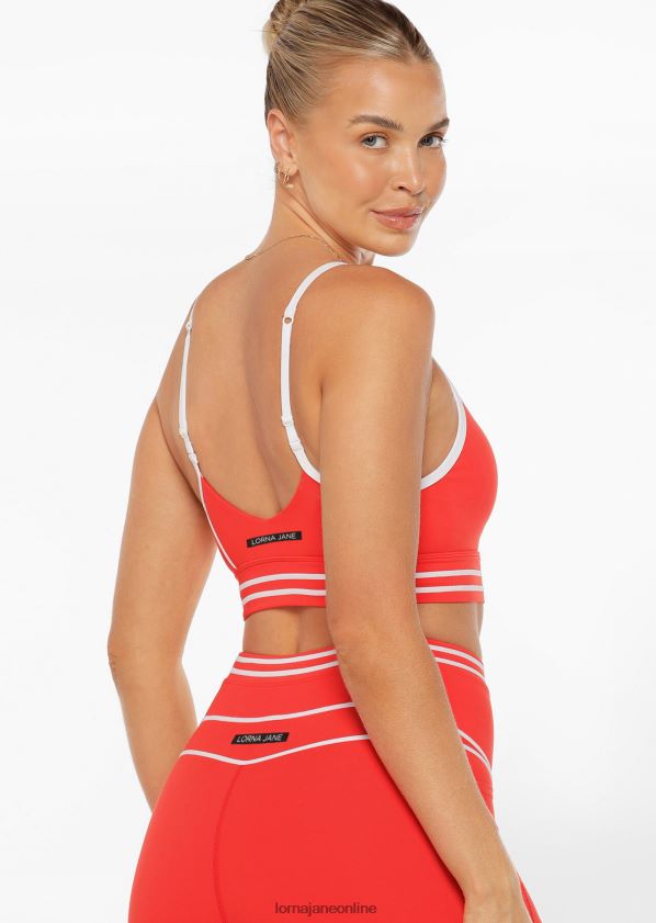 Lorna Jane Schneller recycelter Sport-BH ZR60X123 Bekleidung heiße Tomate Frauen