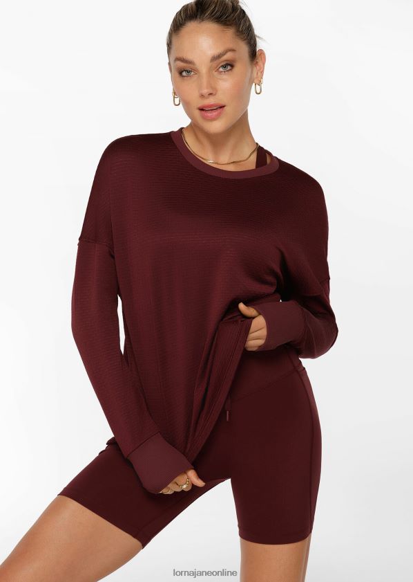 Lorna Jane Schweiß aufwärmen ZR60X36 Bekleidung kastanienbraun Frauen