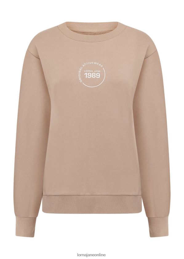 Lorna Jane Schweiß zurücksetzen ZR60X1 Bekleidung dunkles gebrochenes Weiß Frauen