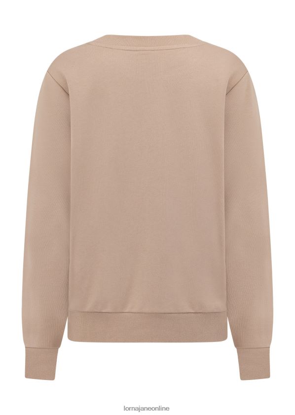 Lorna Jane Schweiß zurücksetzen ZR60X1 Bekleidung dunkles gebrochenes Weiß Frauen