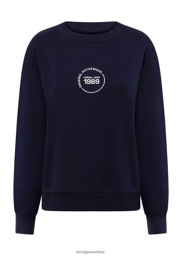 Lorna Jane Schweiß zurücksetzen ZR60X3 Bekleidung Französische Marine Frauen