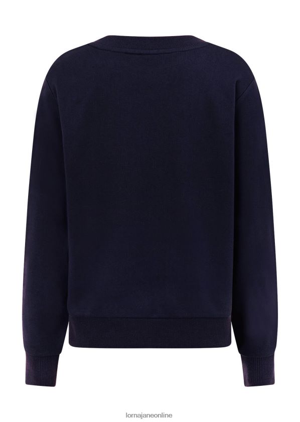 Lorna Jane Schweiß zurücksetzen ZR60X3 Bekleidung Französische Marine Frauen