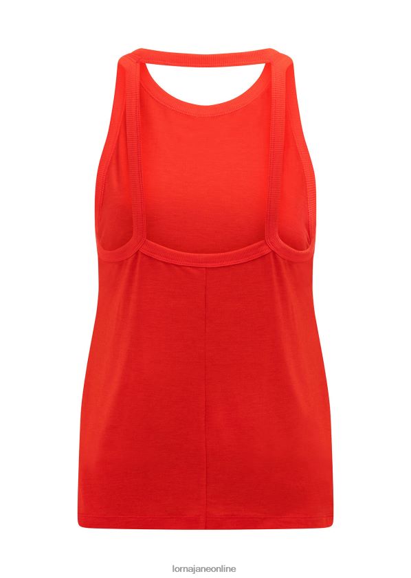 Lorna Jane Side-Step-Aktivtank ZR60X119 Bekleidung heiße Tomate Frauen