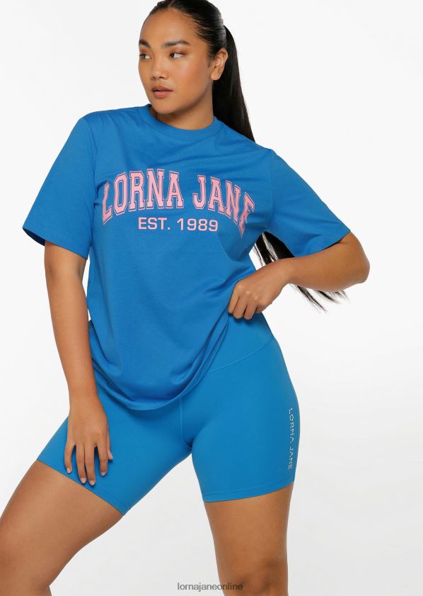 Lorna Jane Sommer-Hype-Entspanntes T-Shirt ZR60X356 Bekleidung Kornblume Frauen