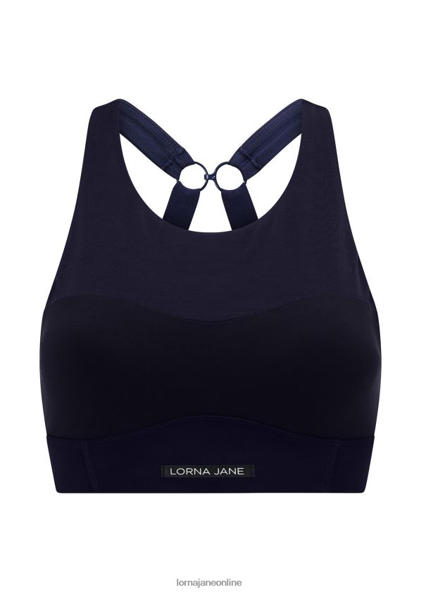 Lorna Jane Sport-BH mit vollständiger Unterstützung ZR60X160 Bekleidung Französische Marine Frauen