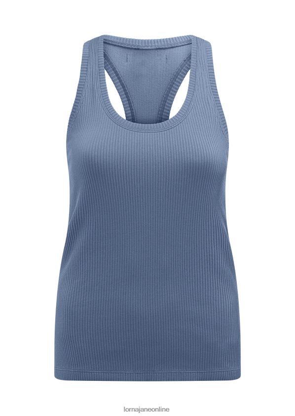 Lorna Jane Stromlinienförmiger nahtloser Aktivtank ZR60X98 Bekleidung trübes Blau Frauen
