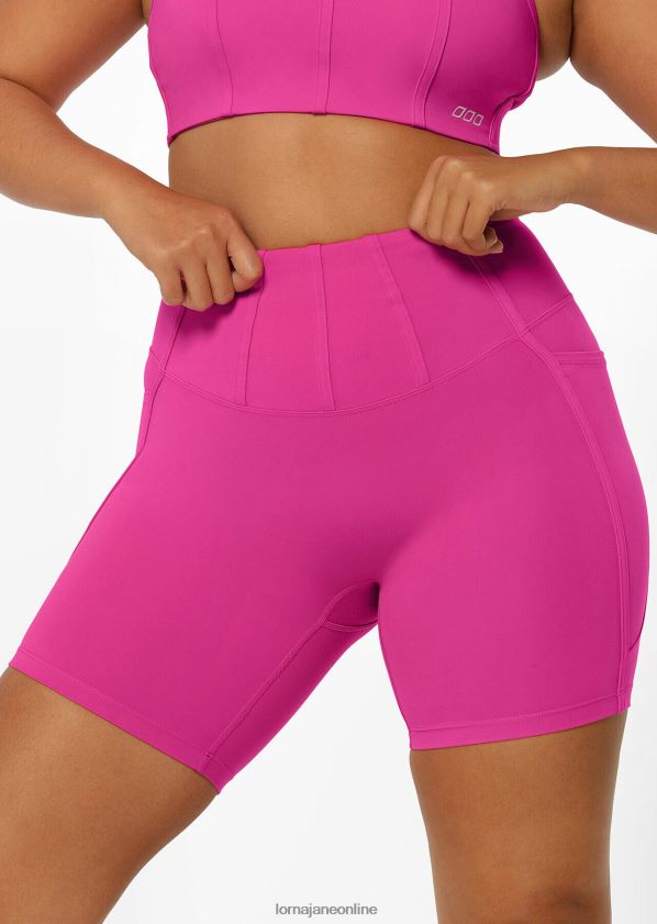 Lorna Jane Support No Ride recycelte Fahrradshorts ZR60X305 Bekleidung leuchtend rosa Frauen