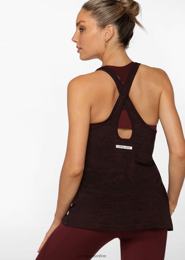 Lorna Jane Trek Invisible Active Tank ZR60X23 Bekleidung kastanienbrauner Mergel Frauen