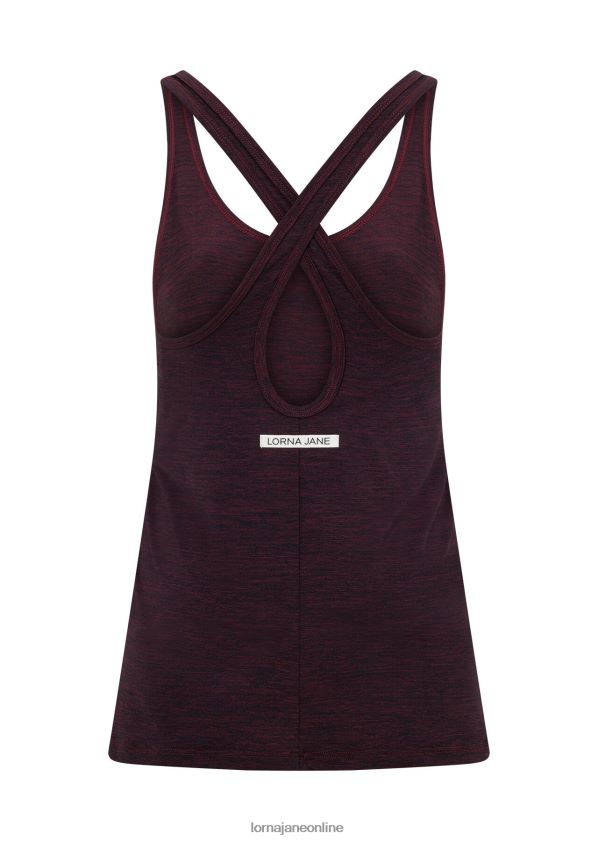 Lorna Jane Trek Invisible Active Tank ZR60X23 Bekleidung kastanienbrauner Mergel Frauen