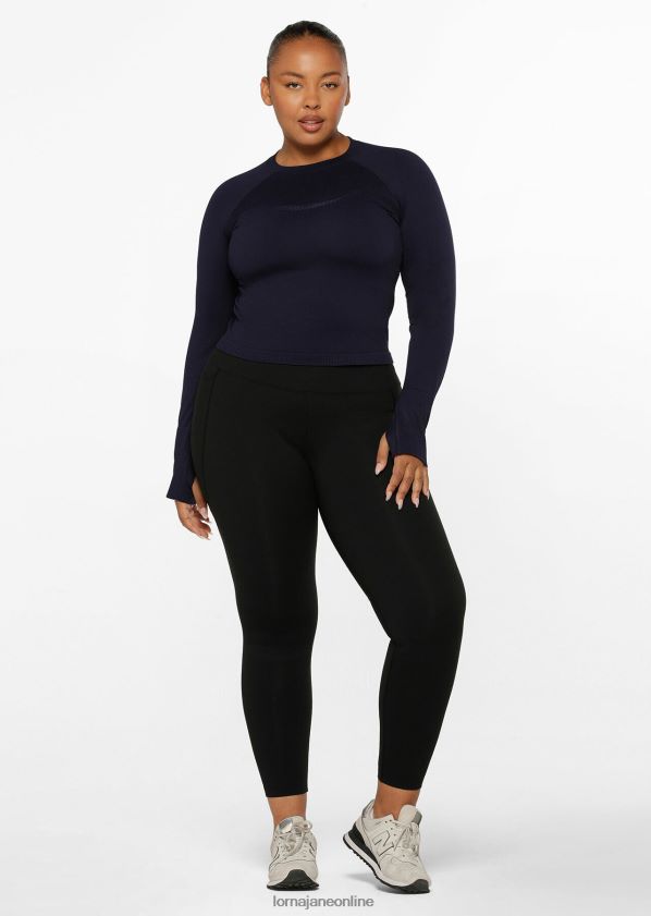 Lorna Jane Ultra Amy Thermo-Tech-Knöchelbeißer-Leggings ZR60X100 Bekleidung Schwarz Frauen