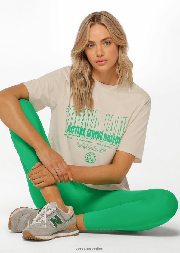 Lorna Jane Urlaub entspanntes T-Shirt ZR60X358 Bekleidung Auster Frauen