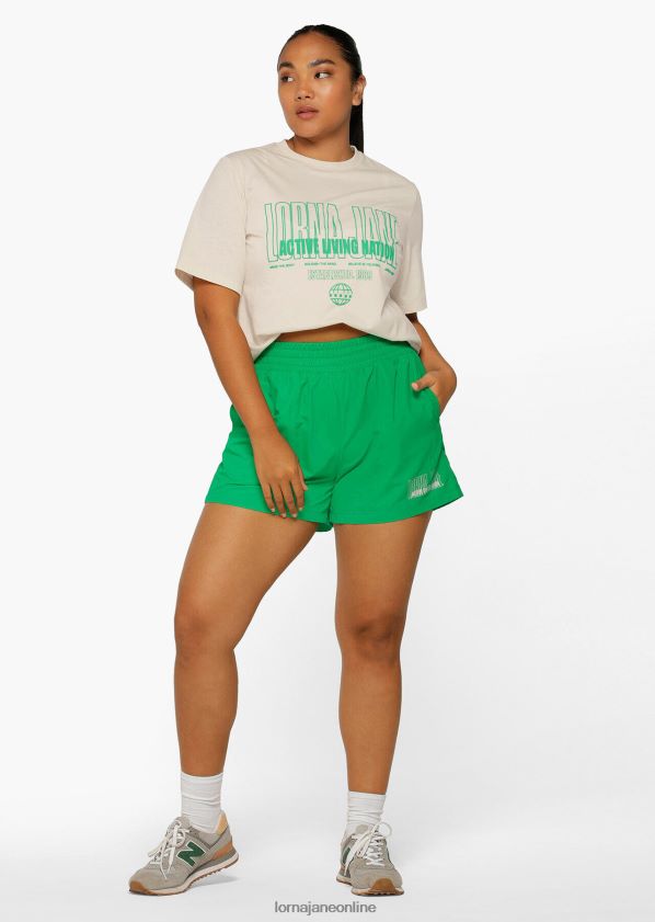 Lorna Jane Urlaub entspanntes T-Shirt ZR60X358 Bekleidung Auster Frauen