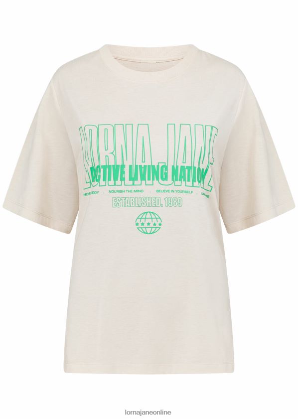 Lorna Jane Urlaub entspanntes T-Shirt ZR60X358 Bekleidung Auster Frauen