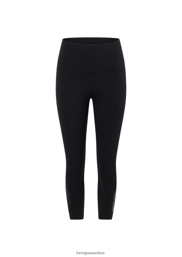 Lorna Jane hochgefaltete Lotus-3/4-Leggings ZR60X443 Bekleidung Schwarz Frauen