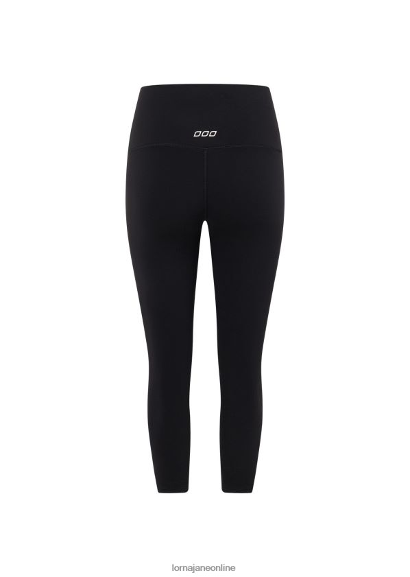 Lorna Jane hochgefaltete Lotus-3/4-Leggings ZR60X443 Bekleidung Schwarz Frauen
