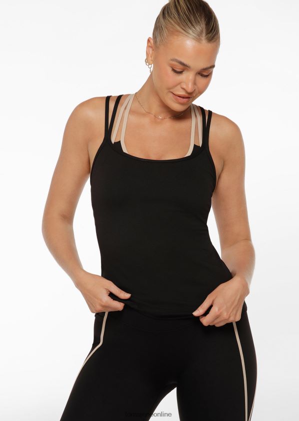 Lorna Jane im Aktivtank festgeschnallt ZR60X148 Bekleidung Schwarz Frauen