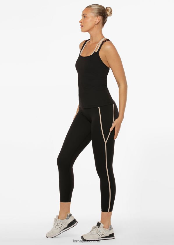 Lorna Jane im Aktivtank festgeschnallt ZR60X148 Bekleidung Schwarz Frauen