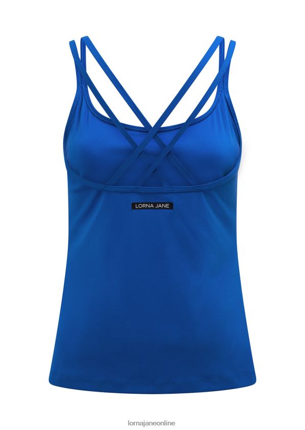 Lorna Jane im Aktivtank festgeschnallt ZR60X149 Bekleidung Kobaltblau Frauen