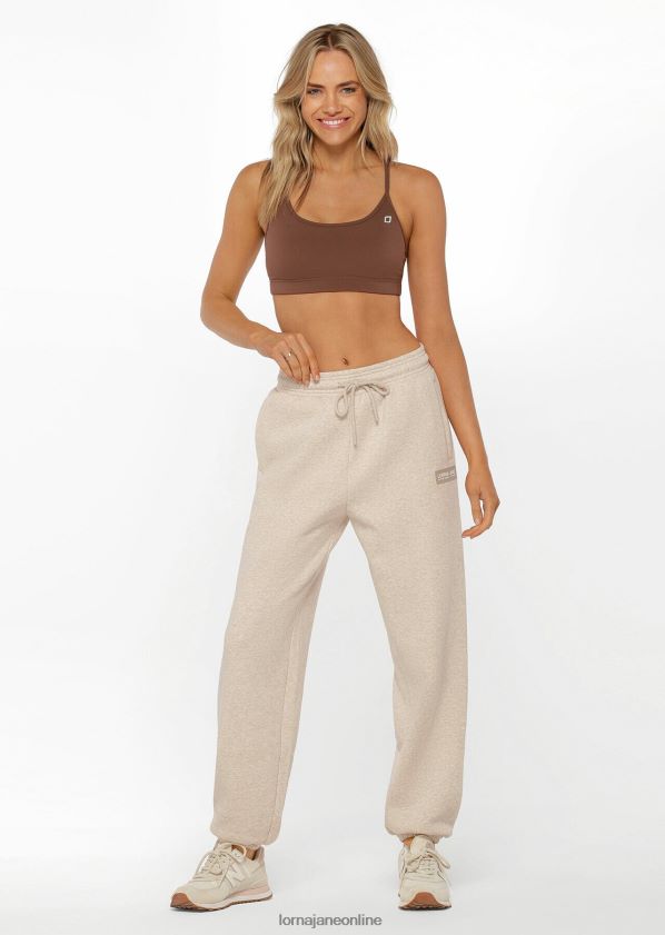 Lorna Jane klassische Fleece-Trainingshose ZR60X301 Bekleidung Hafermergel Frauen