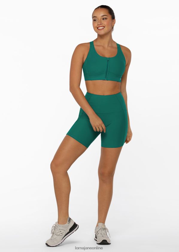 Lorna Jane ultimative Excel-Radshorts ZR60X435 Bekleidung dunkles Blaugrün Frauen