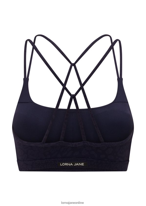 Lorna Jane verjüngender Sport-BH ZR60X258 Bekleidung französischer Marineleopard Frauen