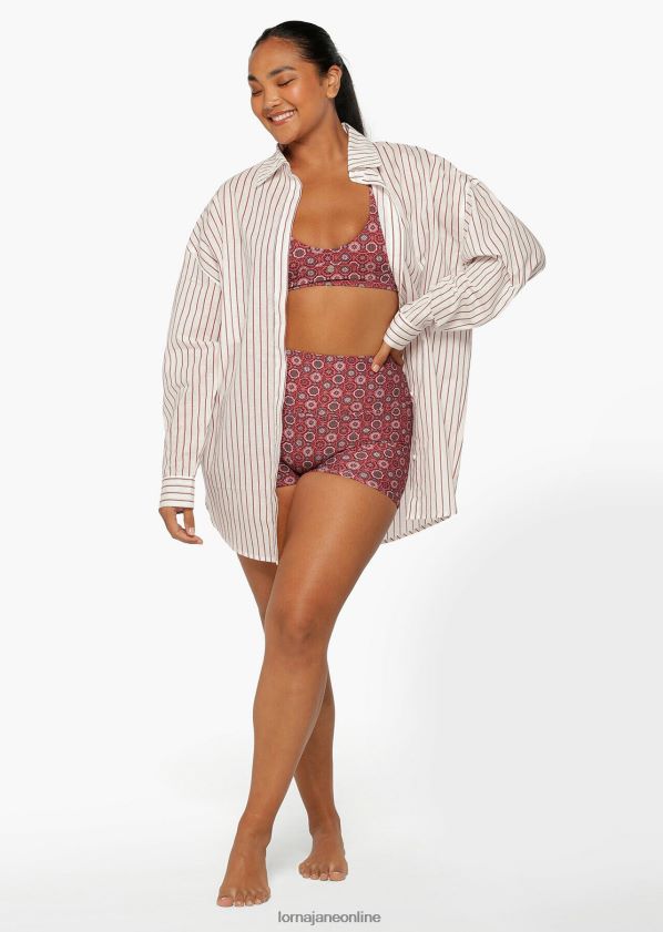 Lorna Jane Überschwimmshirt für den Sommerurlaub ZR60X414 Bekleidung Sommerstreifen Frauen