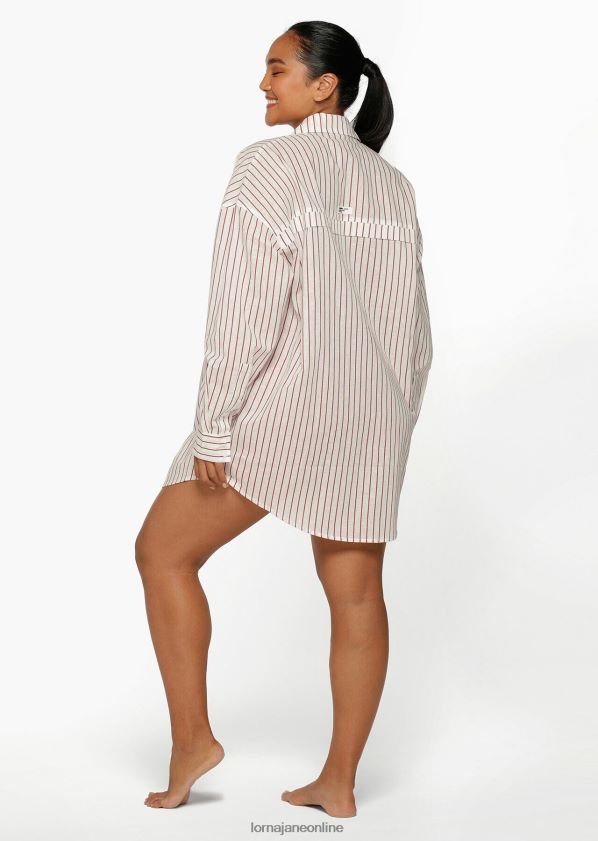 Lorna Jane Überschwimmshirt für den Sommerurlaub ZR60X414 Bekleidung Sommerstreifen Frauen