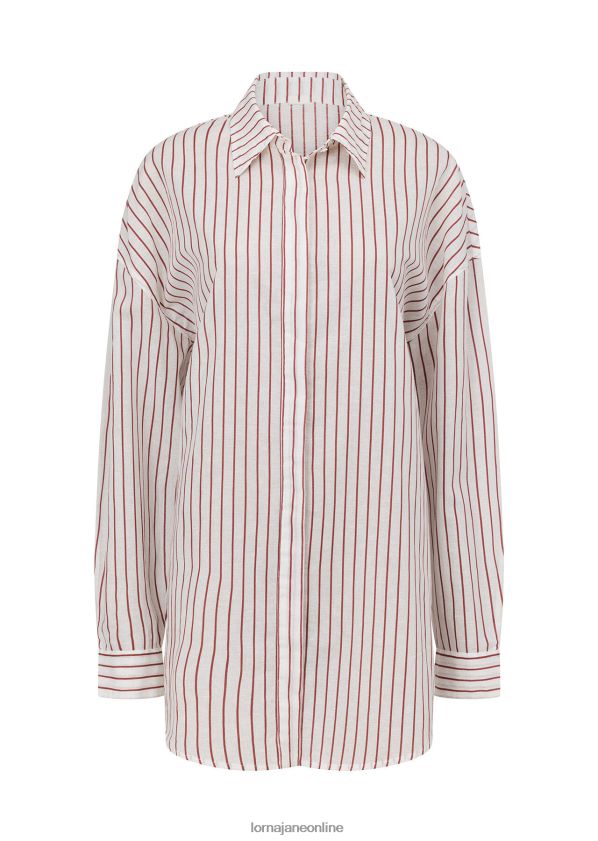 Lorna Jane Überschwimmshirt für den Sommerurlaub ZR60X414 Bekleidung Sommerstreifen Frauen