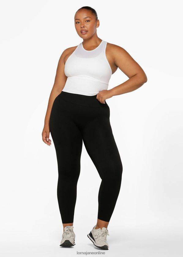 Lorna Jane Gerippte, nahtlose Knöchelbeißer-Leggings von Tempo ZR60X61 Bekleidung Schwarz Frauen