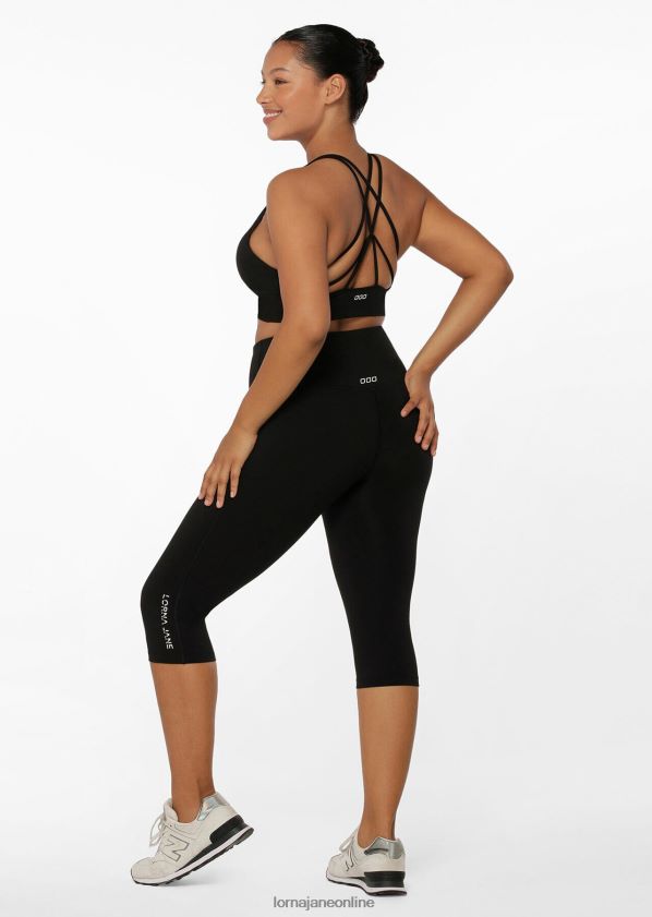 Lorna Jane Lotus No Chafe 3/4-Leggings ZR60X464 Bekleidung Schwarz Frauen