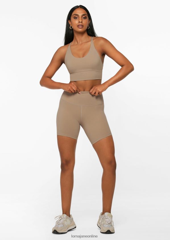 Lorna Jane Lotus No Chafe 16cm Fahrradshorts ZR60X110 Bekleidung dunkles gebrochenes Weiß Frauen