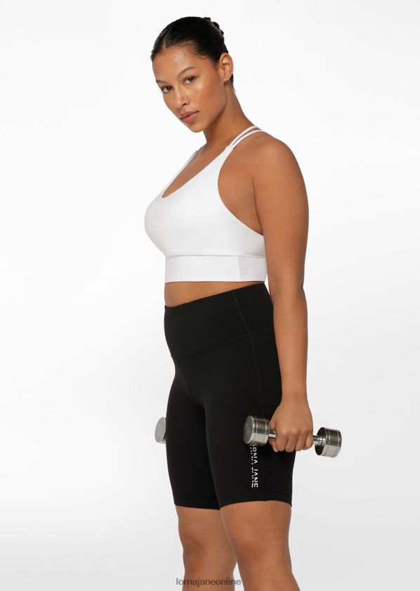 Lorna Jane Lotus No Chafe 8,2" Fahrradshorts ZR60X472 Bekleidung Schwarz Frauen