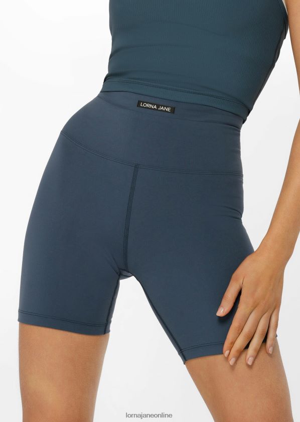 Lorna Jane Mesh-Handy-Pocket-Bike-Shorts ZR60X313 Bekleidung blasses Indigo Frauen