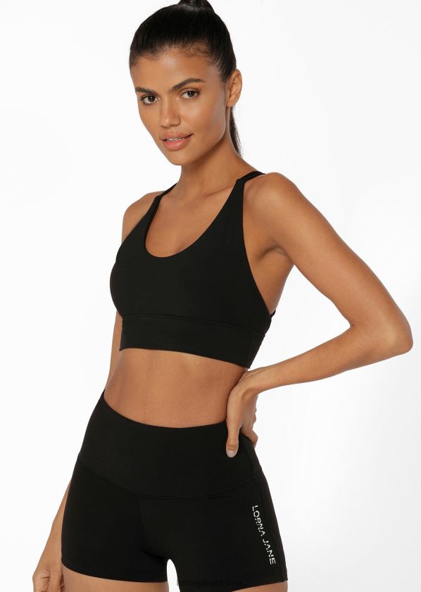 Lorna Jane Lotus Longline-Sport-BH ZR60X456 Bekleidung Schwarz Frauen