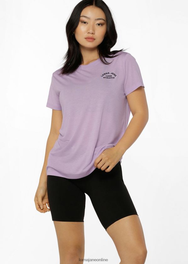 Lorna Jane Lotus-T-Shirt ZR60X215 Bekleidung heller Lavendel Frauen